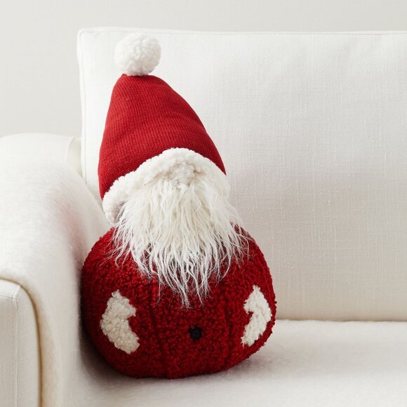 Pottery Barn Jolly Santa Shaped Pillow, NEW - No longer available online - Picture 1 of 2